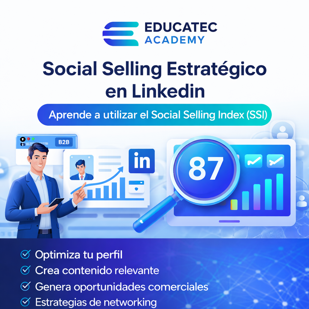 Imagen de portada del curso Vende en LinkedIn, Desarrolla tu Social Selling Index